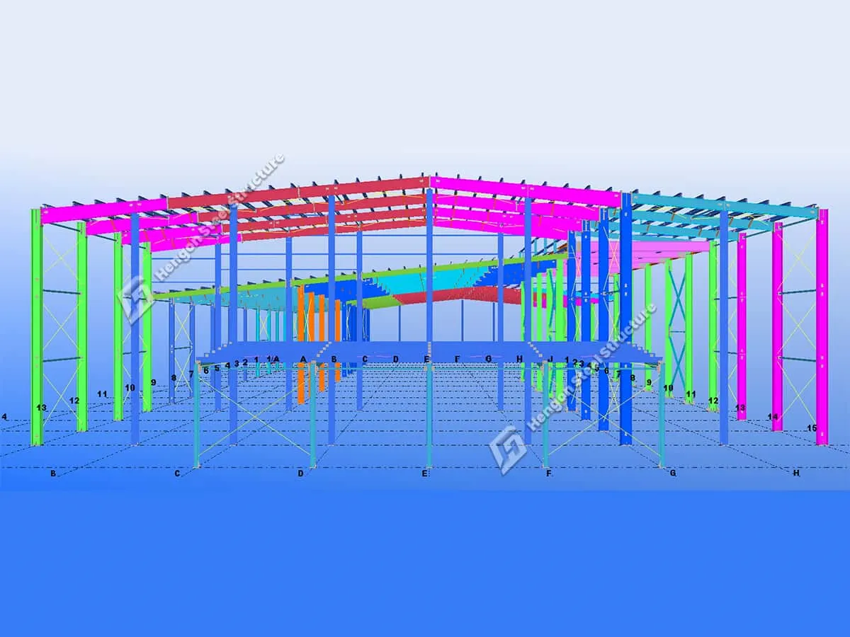 Philippines-Prefab metallic structure Workshop for shrimp food
