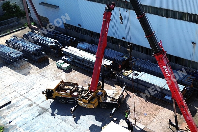 Hengon Ships Prefab Steel Structure for U.S. Cement Plant Project Hengon Ships Prefab Steel Structure for U.S. Cement Plant Project