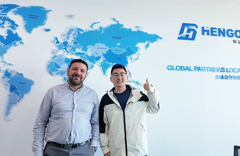 Welcome Greek customers to visit our factory